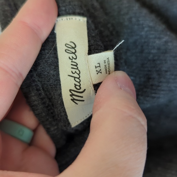 Madewell Brushed Rib Square-Neck Cami Top Gray - Size XL - Picture 7 of 10